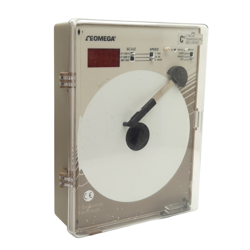 Omega Engineering CT87HC Temperature Chart Recorder, ø6in Chart, Type J, 12VDC