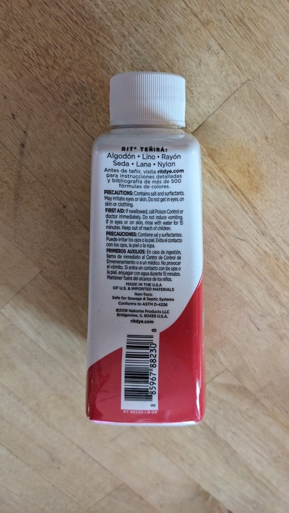 Rit All-Purpose Liquid Dye: multiple colors available