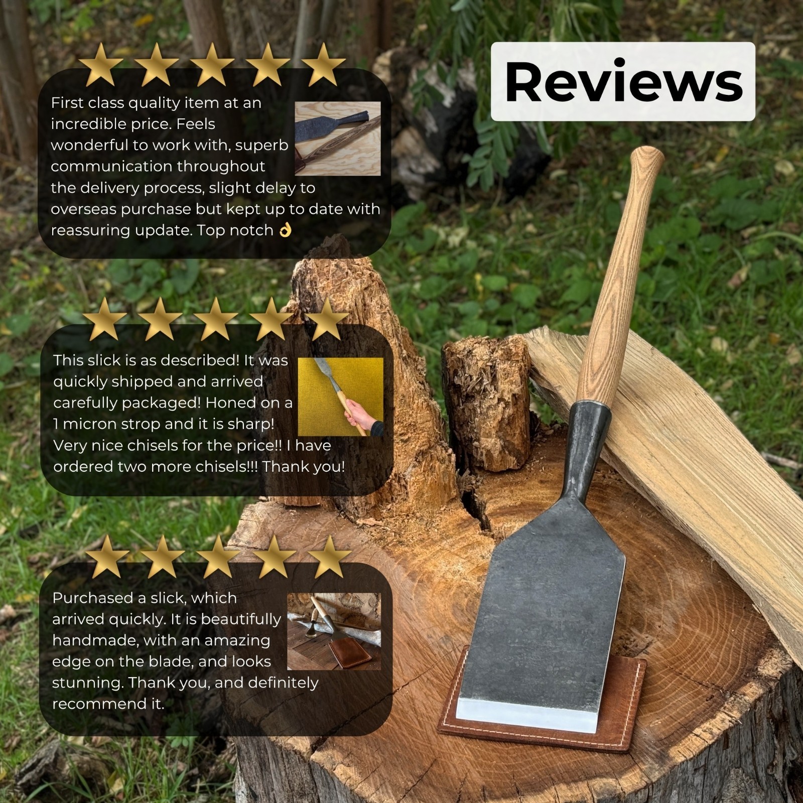 Timber Slick Chisel Hand Forged 52100 Carbon Steel 0.8 – 4in Framing