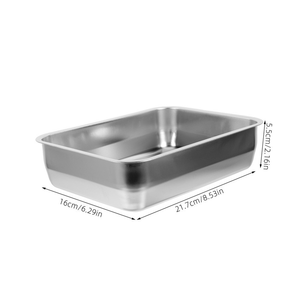 Trays for Food Serving Rectangular Roasting Dish Compact Stainless Pan