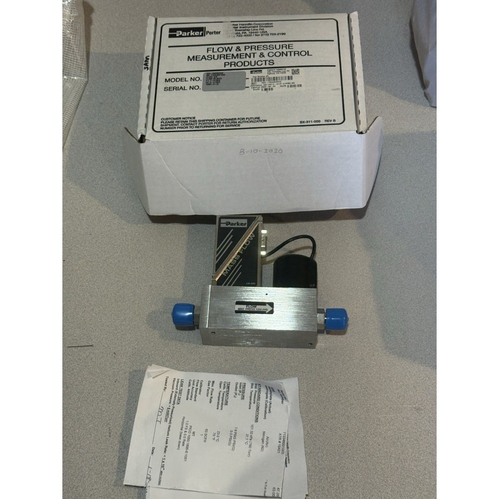 Porter Mass Flow Controller Type 202-DKE8VDHS Ready To Use Calib Certification