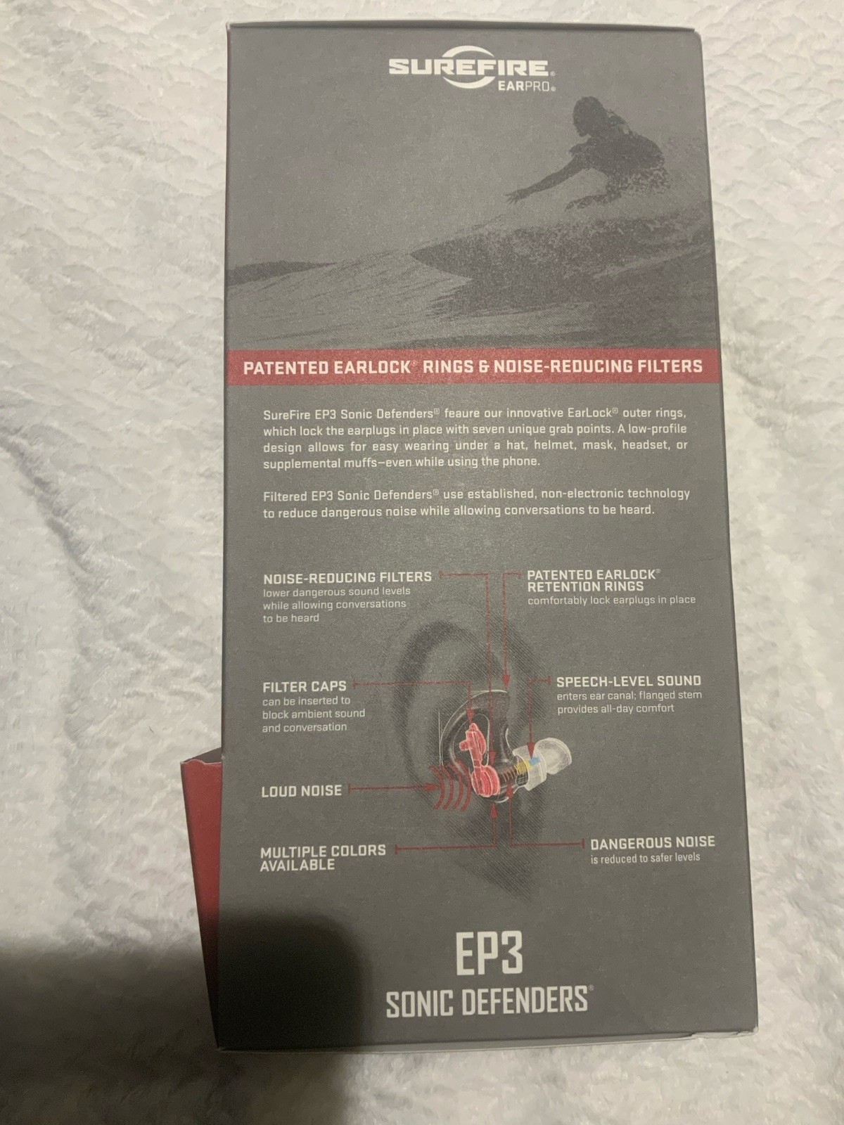 SureFire EP3 Sonic Defender Hearing Protection Small Clear Qty 2