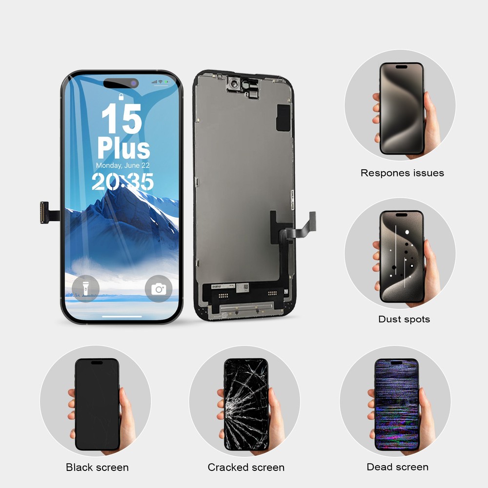 For iPhone 15 Plus Screen Replacement LCD Digitizer Display 3D Touch Assembly US