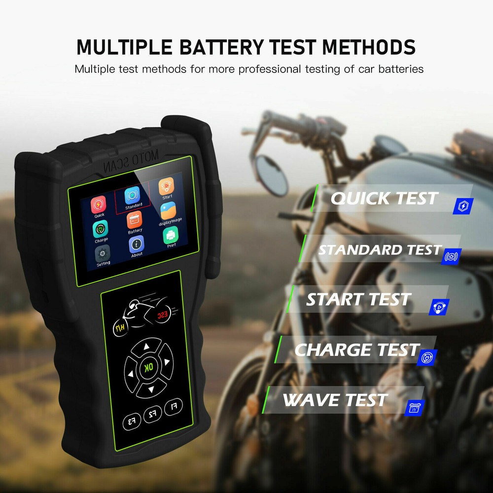 JDiag M100 Motorcycle Detector Scanner Code Reader Diagnosis Tool Battery Tester