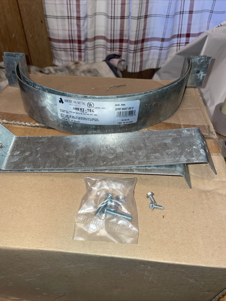 NEW AMERICAN METAL AMERI-TEC 8HS-SBA 8 INCH 3 WALL SUPPORT BRACKET STOVE PIPE