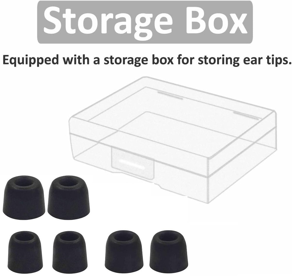 BLLQ Replacement Memory Foam Tips Sleeves Earbuds Small, Black