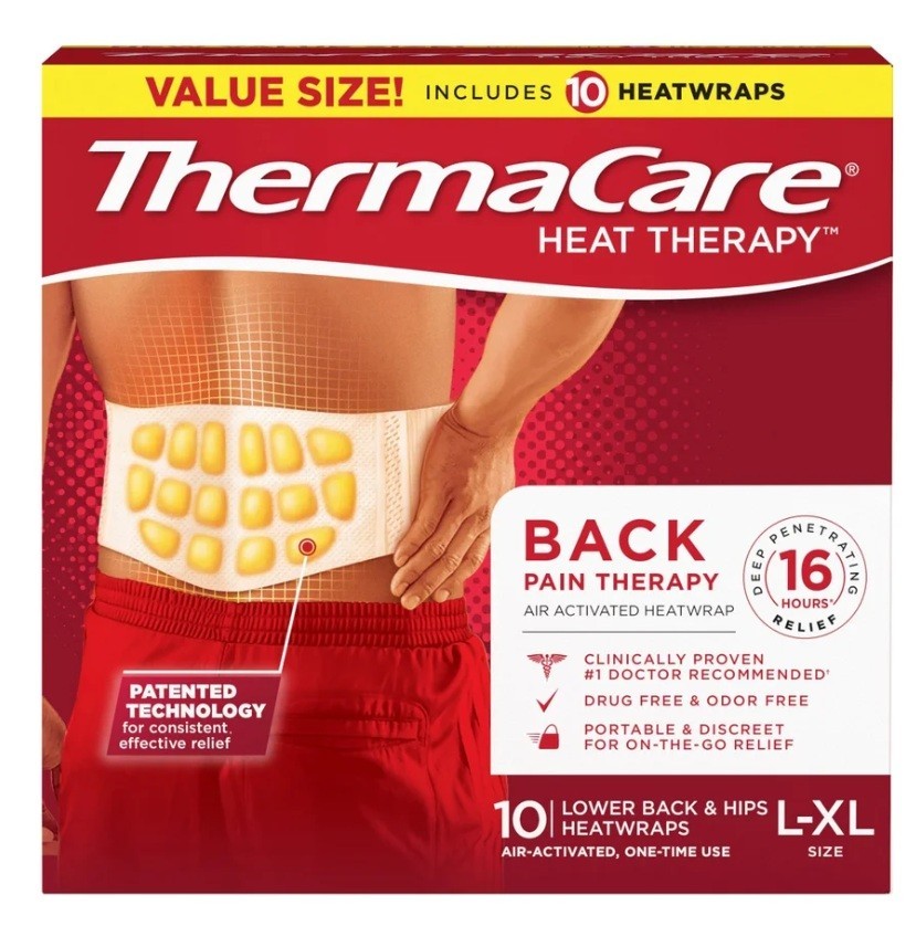 NEW ThermaCare 10 Heat Wraps Lower Back & Hip L/XL  up to 16 hrs of Pain Relief