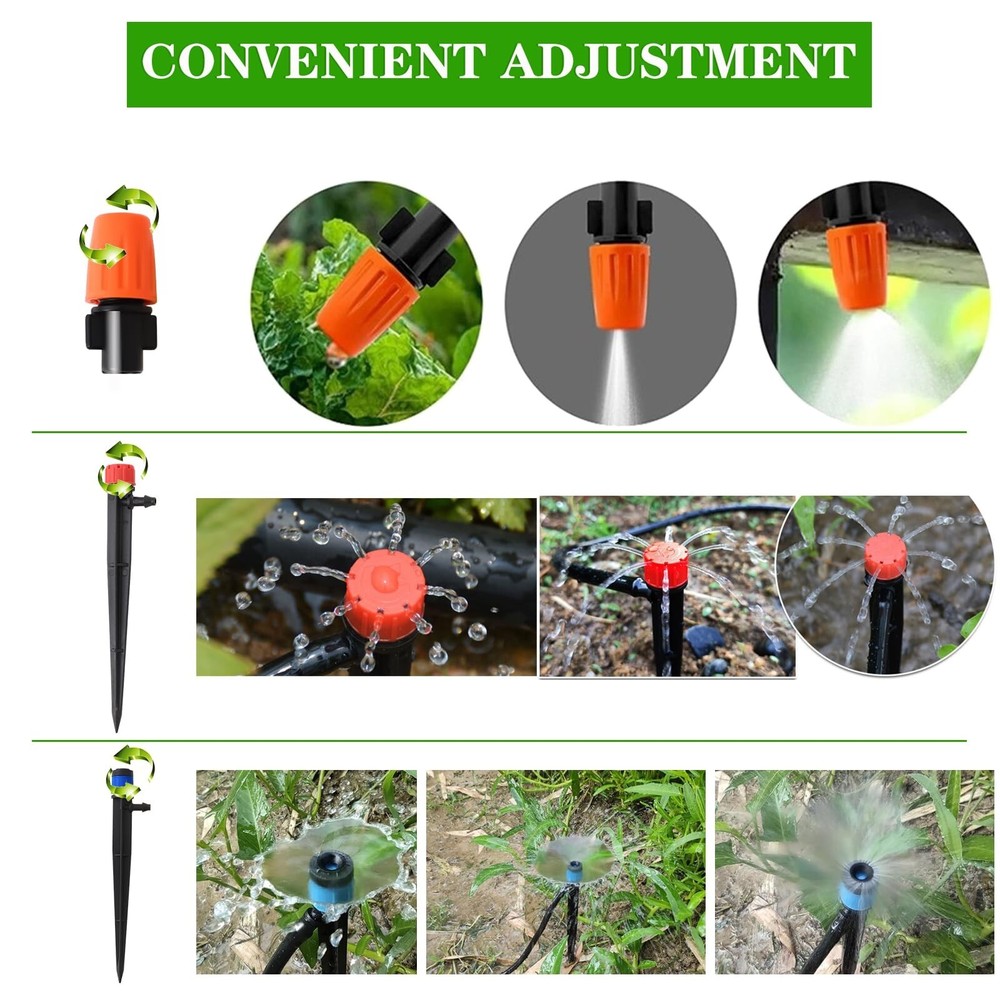 226FT Greenhouse Micro Drip Irrigation Kit Automatic Irrigation System Patio ...