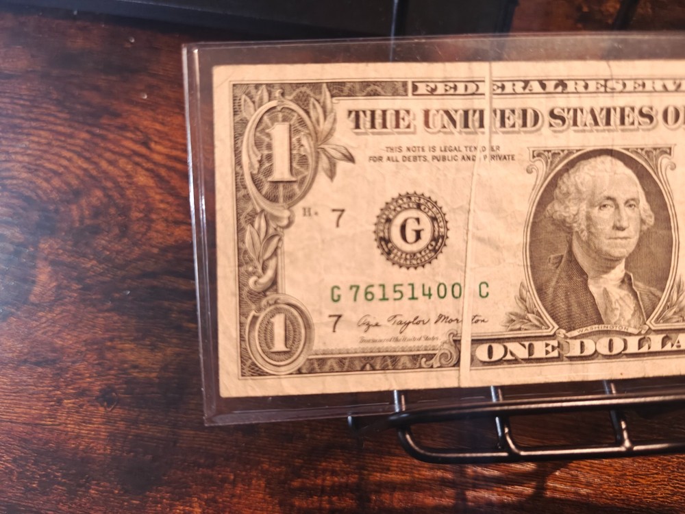 1977 $1 Federal Reserve Note "Gutter Fold Error"