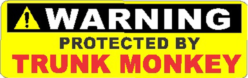 Protected By Trunk Monkey Hard Hat Sticker S-147