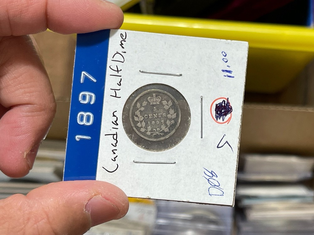 1897 Canada 5 Cents Silver Coin #2