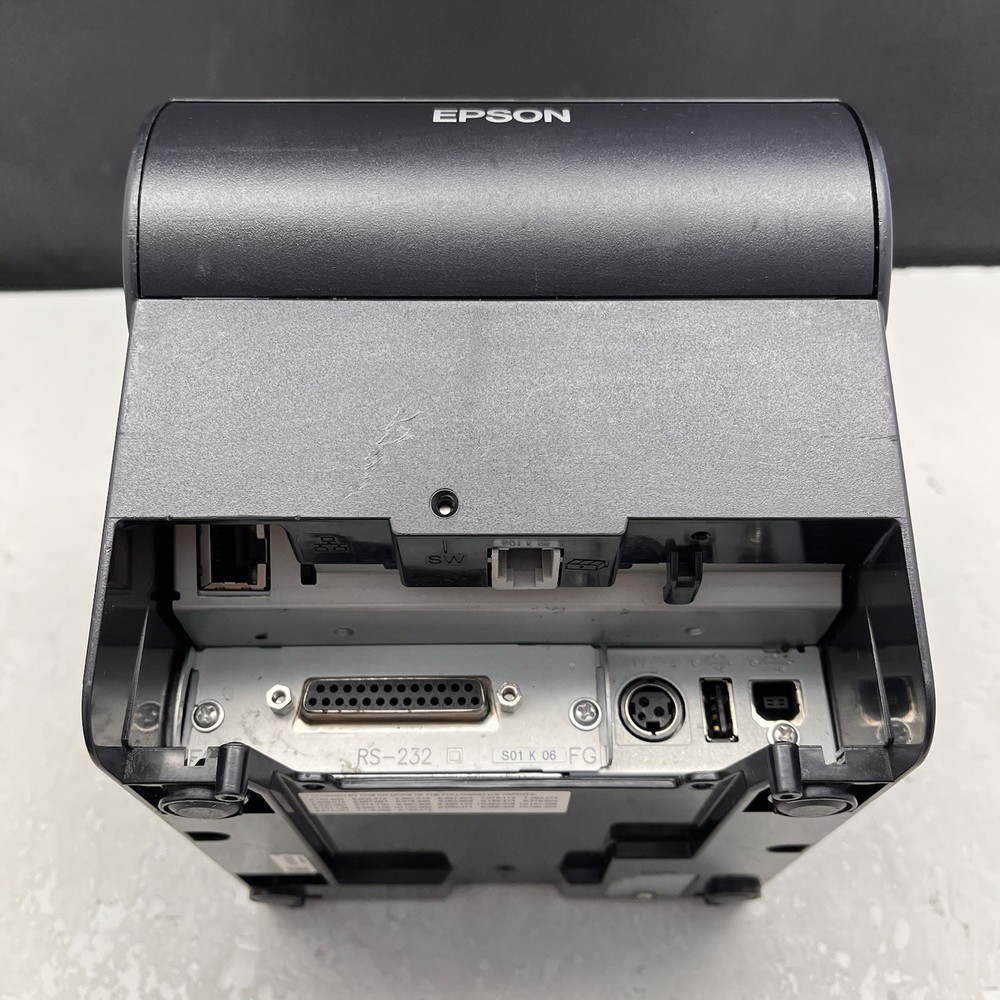 Epson TM-T88VI M338A POS Receipt Printer Ethernet USB Serial Missing Front Cover