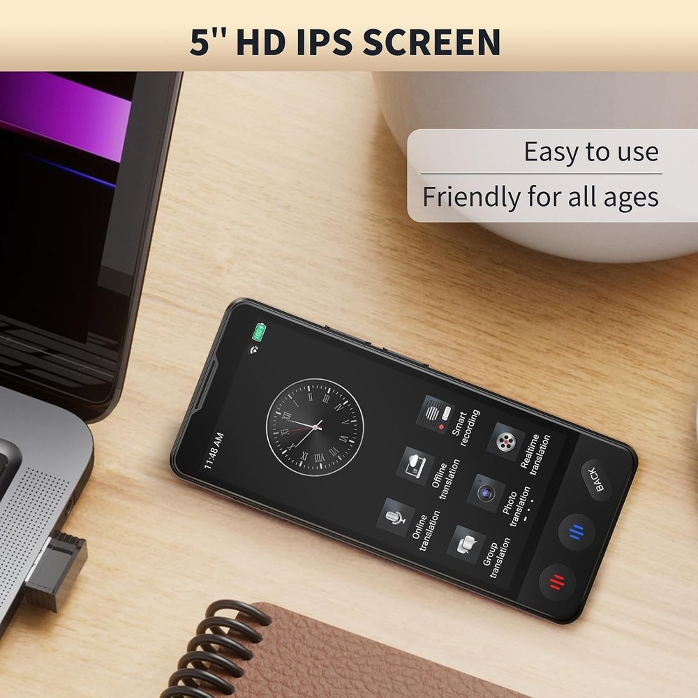 AI Language Translator Device Support 150 Languages Offline Instant Two-Way