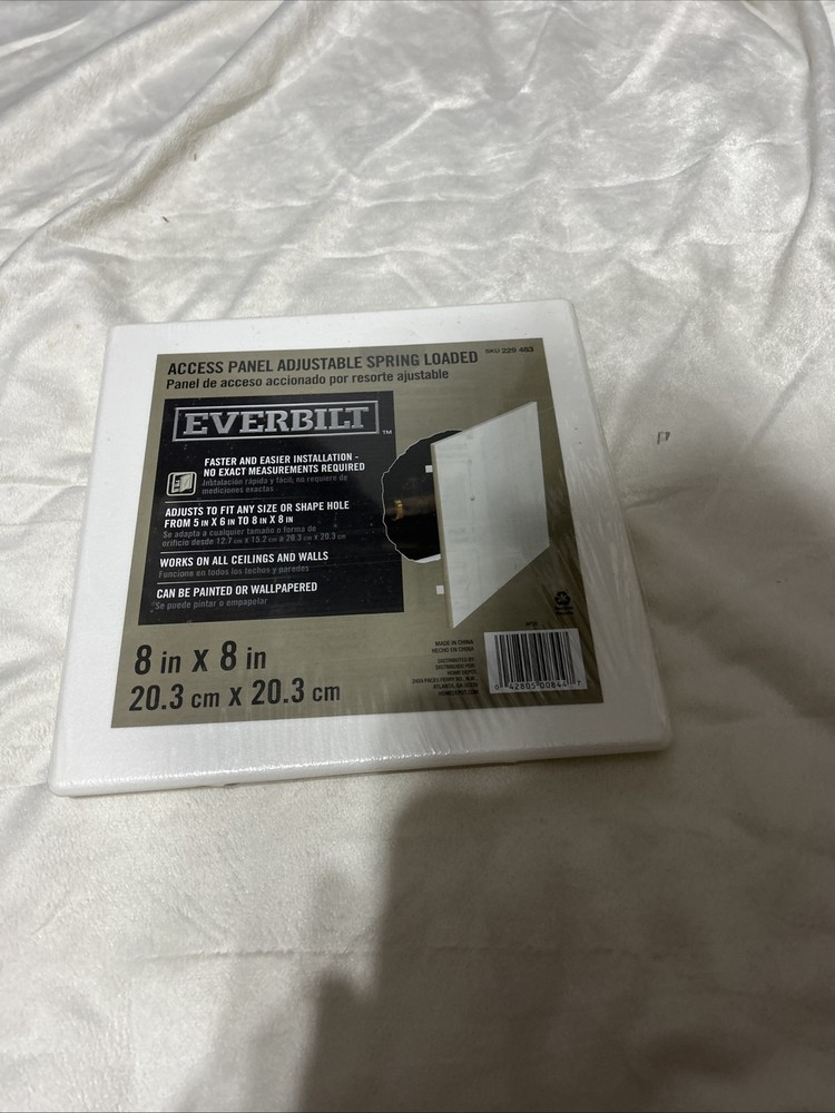 New Ever bolt Access Panel Adjustable Spring Loaded 8” X 8” Wht