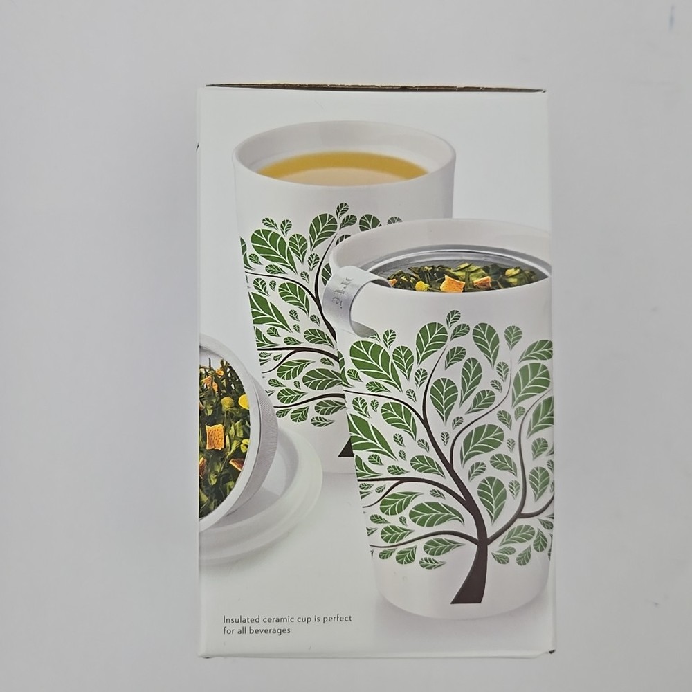 Tea Forte Kati Ceramic Steeping Cup with Infuser Brewing System - New