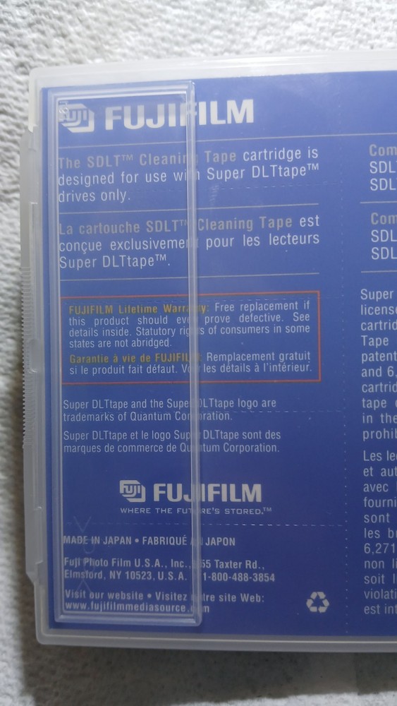 Fujifilm SDLT Cleaning Tape New