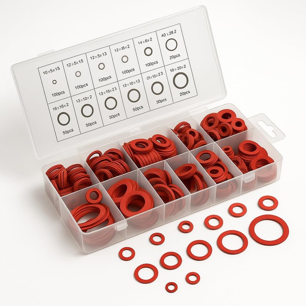 Fiber Flat Washers, Flat Washer Assortment, Insulation Assorted Fiber Washers, H