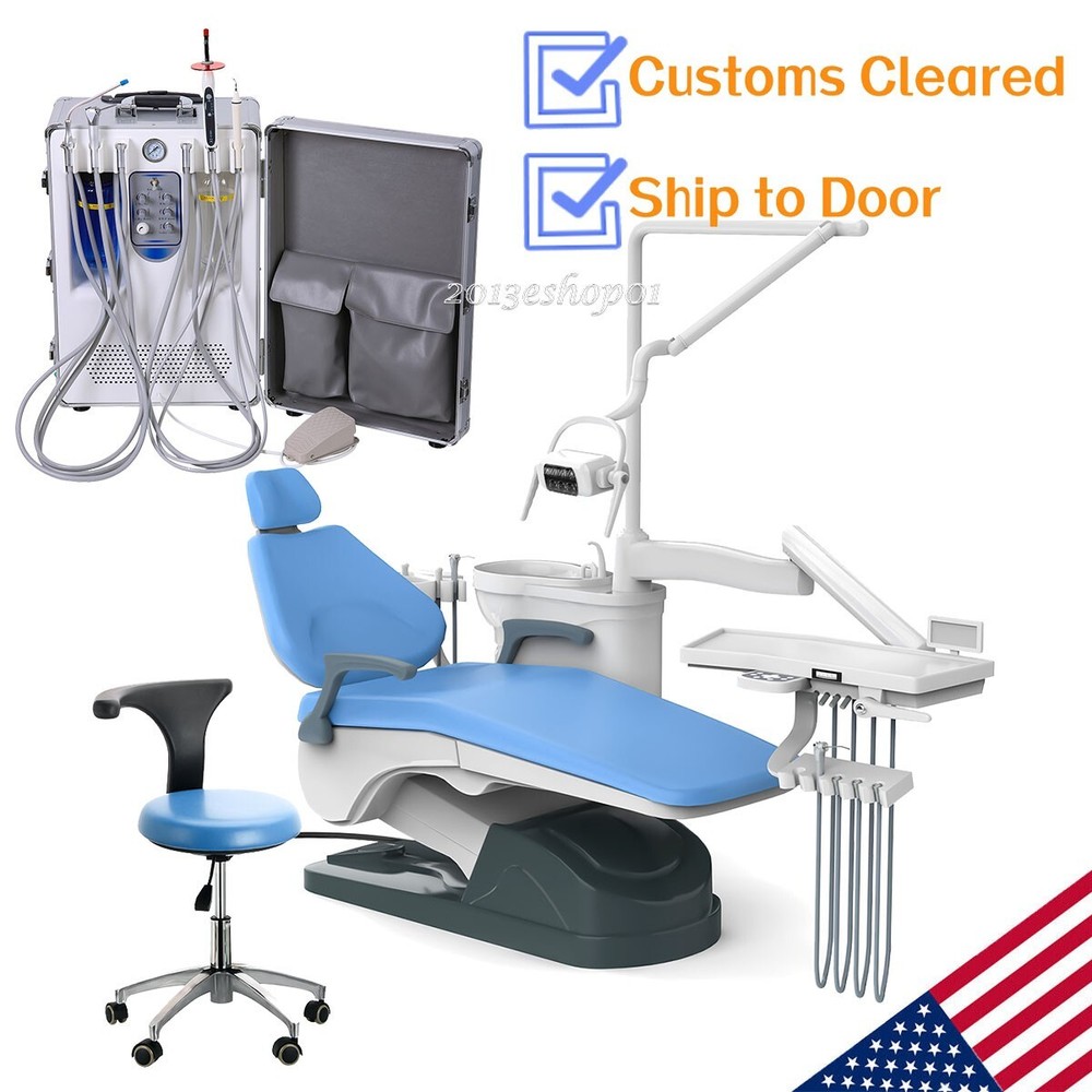 Dental Unit Chair DC Motor Computer Controlled/Portable Suction Unit Compressor