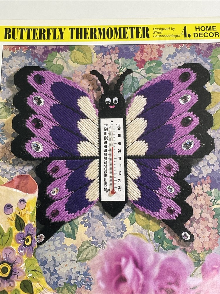 Butterfly Thermometer Annie's Plastic Canvas Pattern