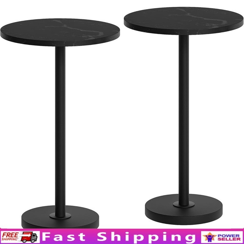 Sturdy Round Side Table Compact End Table Storage Display in Small Spaces New