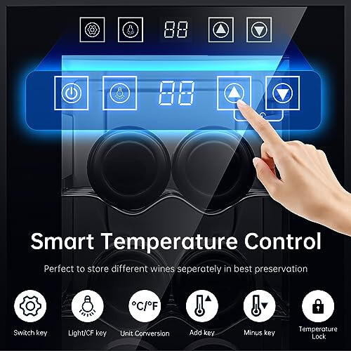 Wine Cooler Refrigerator Advanced Cooling Technology,