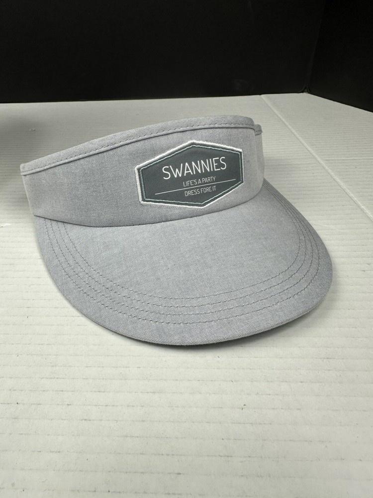 Swannies Golf Adjustable Visor Gray