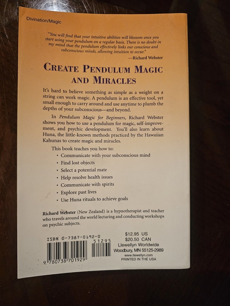 ​Complete Pendulum Divination Bundle - Lo Scarabeo Kit + Richard Webster Book