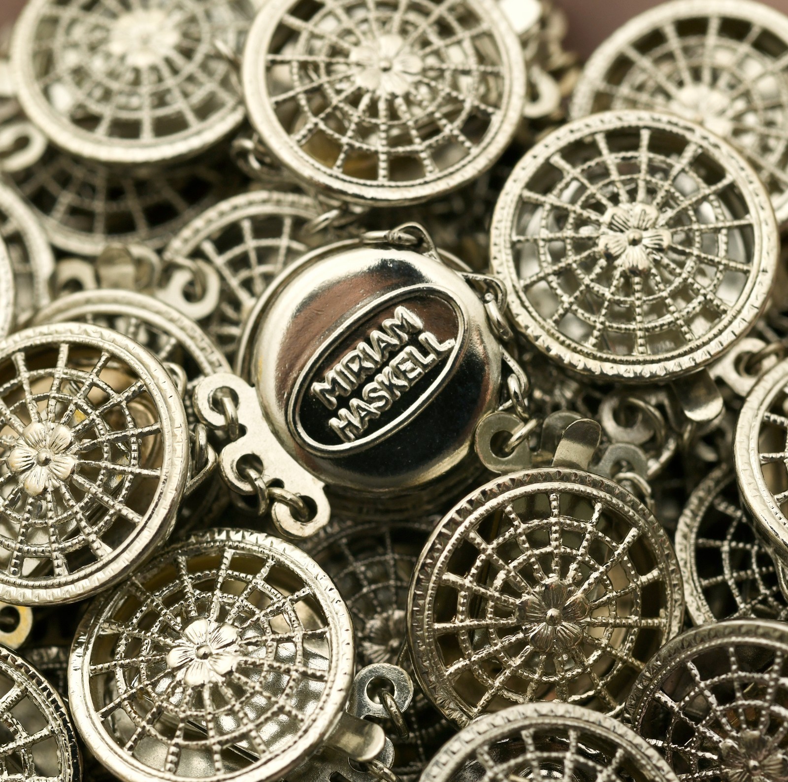 Vintage SIGNED Miriam Haskell Bracelet Necklace Clasp Jewelry Making Repair Part