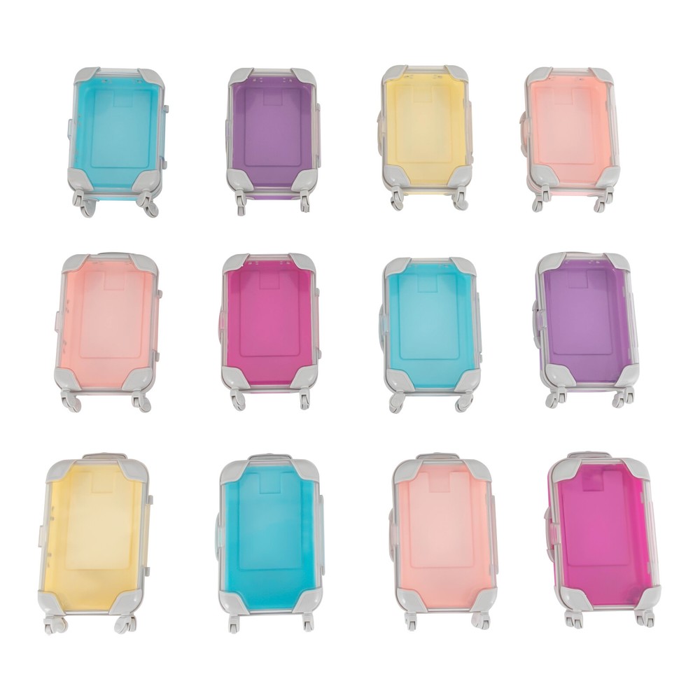 12 PCS Simulation Mini Trolley Cases Suitcase Set ABS Case Set W/4 Wheel