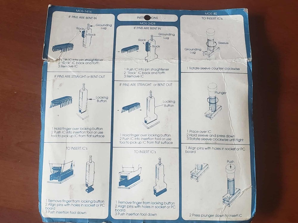 IC Insertion Extraction TOOLS Kit DIP 8-40 Pins remover puller OKi WK-7
