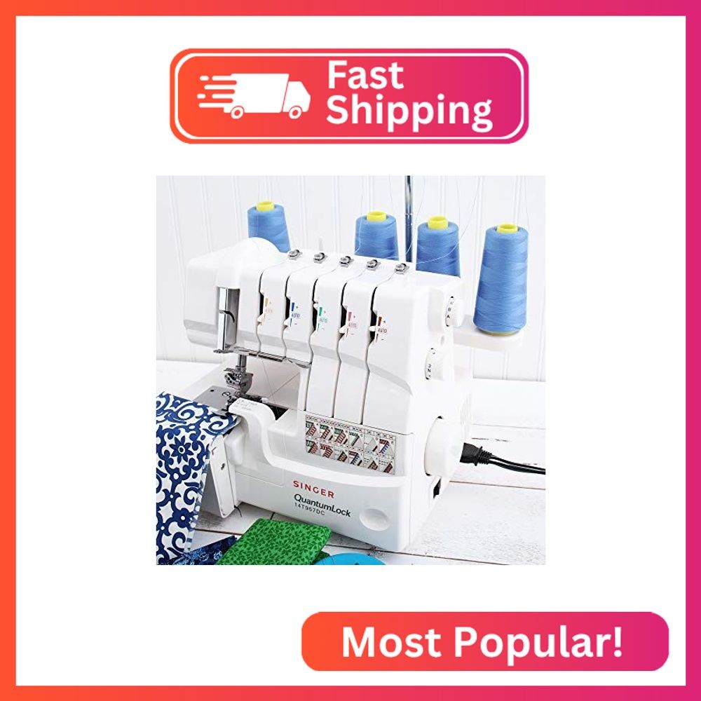 Threadart Serger Thread - Polyester Sewing - 2750 Yard Cone 40/2 - Oriental Blue