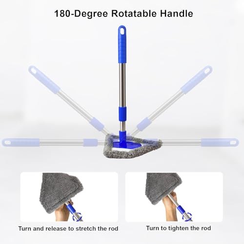 Windshield Squeegee Car Cleaning Tool, Equipped with 4 Reusable and Washable