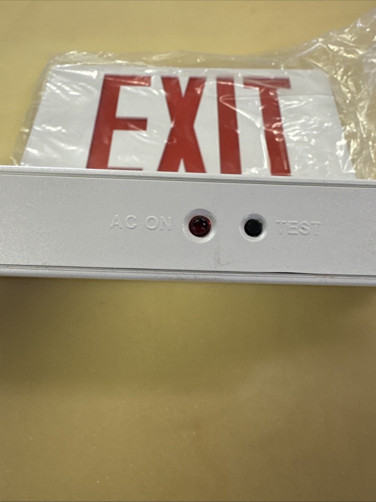 Powered Exit Sign Ex_2h-red 120volt With Light Extra Front New In Box Sunco