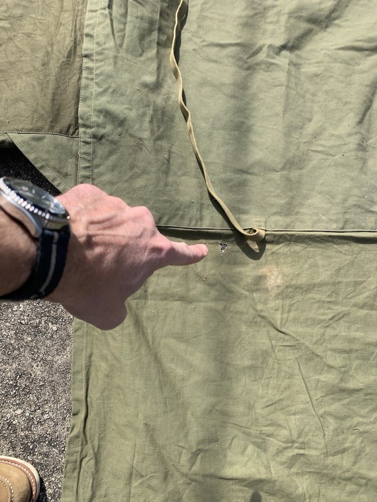 ORIGINAL 1943 WWII US ARMY OFFICER Canvas M1935 BEDDING ROLL- Named