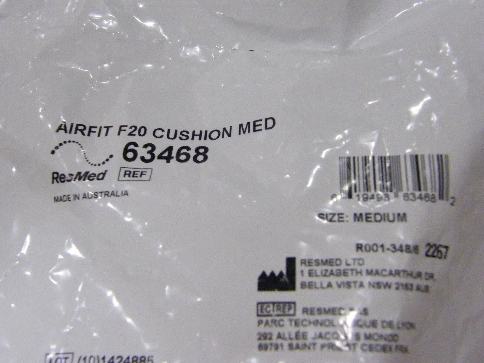 Resmed AirFit F20 Medium Cushion New Factory Sealed Replacement M NIB
