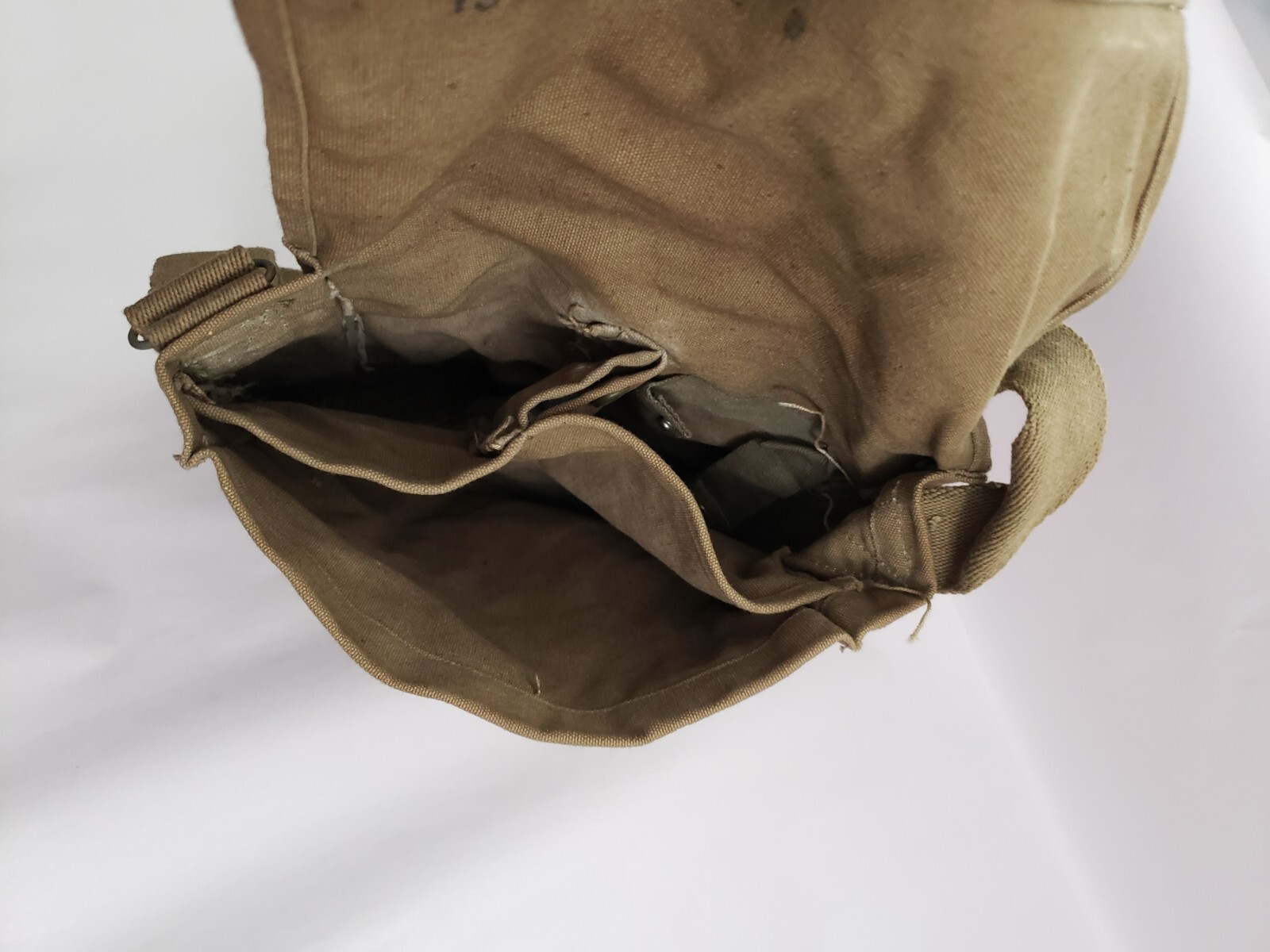 Vintage Czech Military Bread Bag Satchel Shoulder Bag Army Purse 1960s Dates