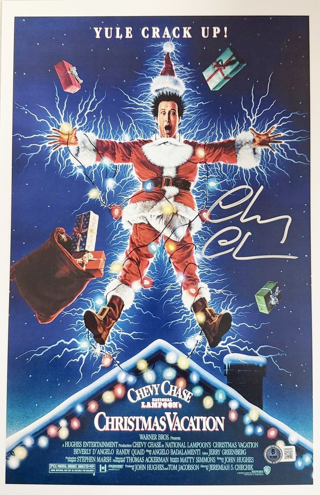 Chevy Chase Autographed Christmas Vacation 11x17 Photo BAS Authenticated