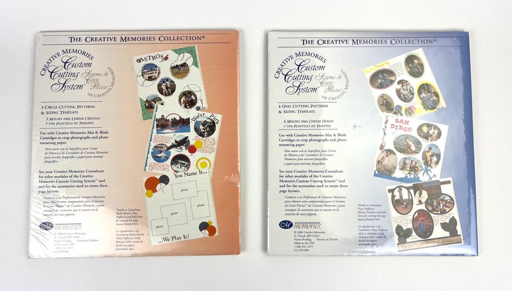 Creative Memories Circle & Oval Cutting Patterns Templates NIP 2000