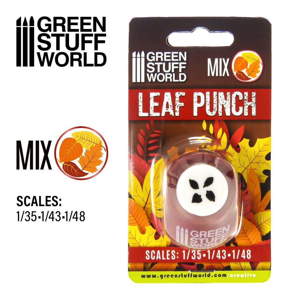 Miniature Leaf Punch - RED - Leave maker tool for dioramas warhammer Leaf Maker