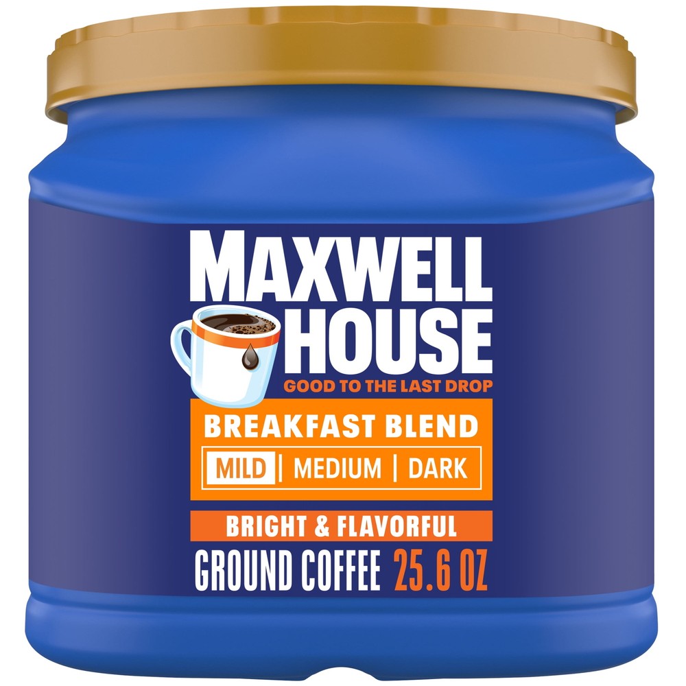 Maxwell House Half Caff Ground Coffee, 25.6 oz. Canister Quick refreshment