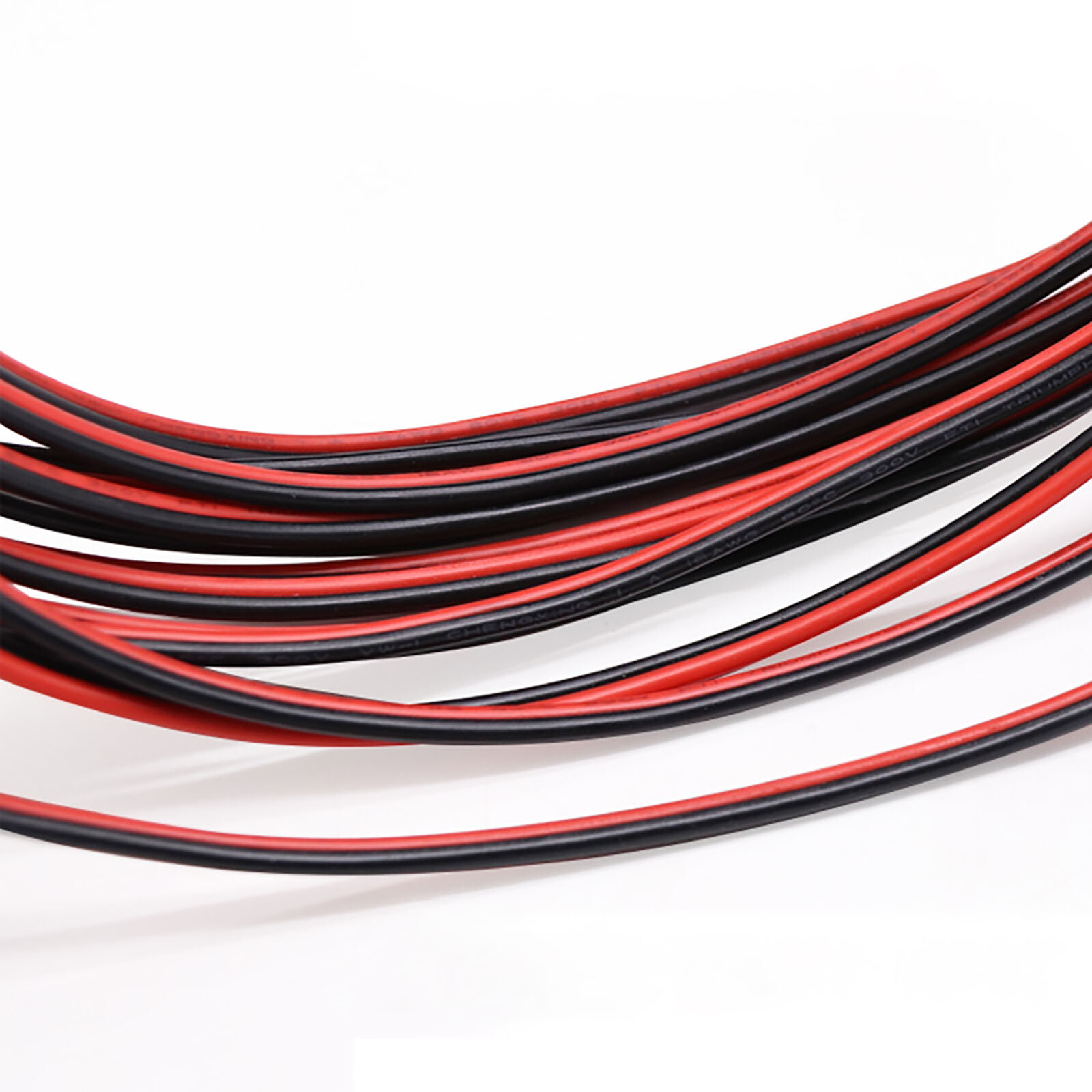 UL2468 2 Core Cable 16-28AWG Flat Ribbon Red & Black Stranded Electronic Wire