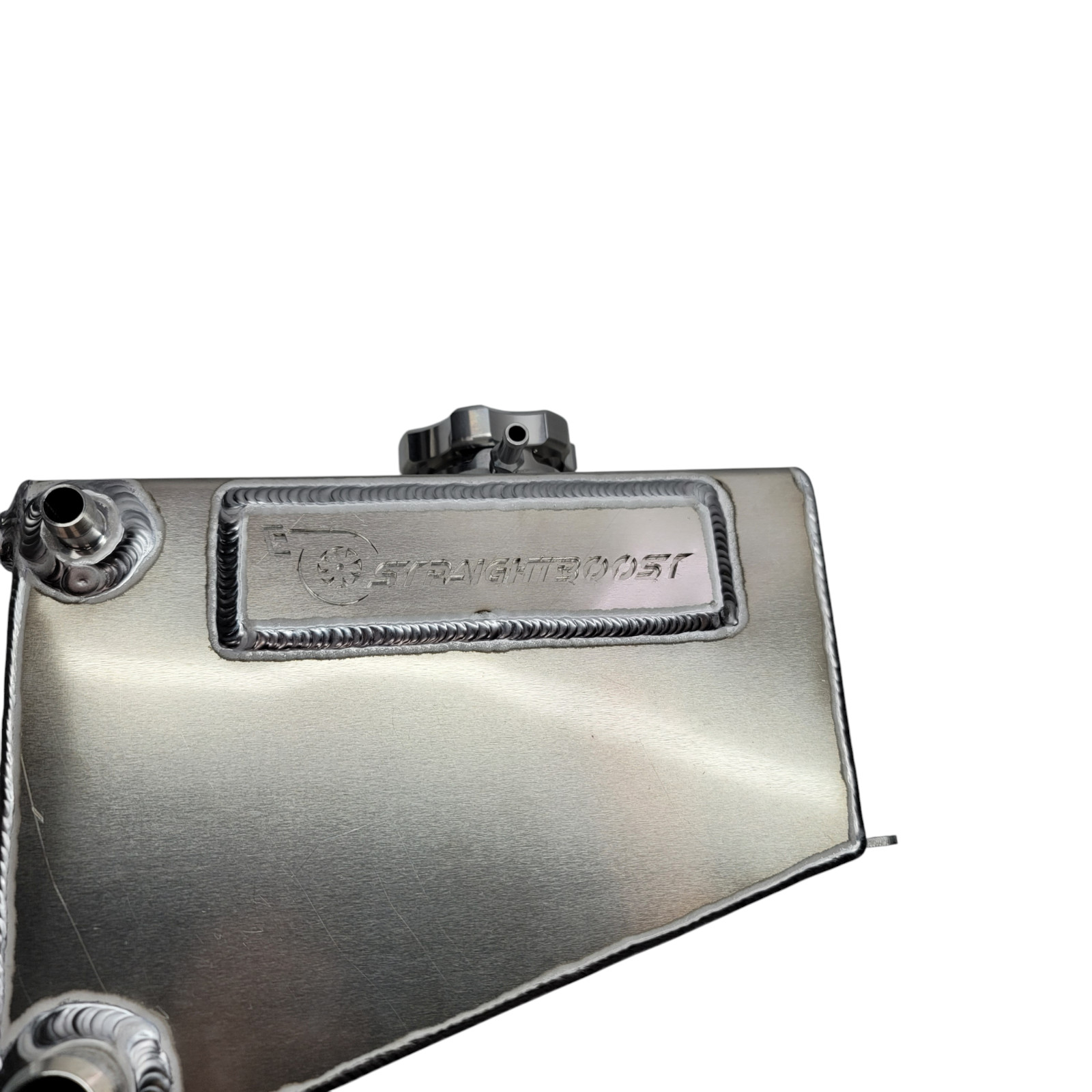 99-07 Silverado STRAIGHTBOOST Aluminum Expansion Tank Coolant Water Reservoir ..