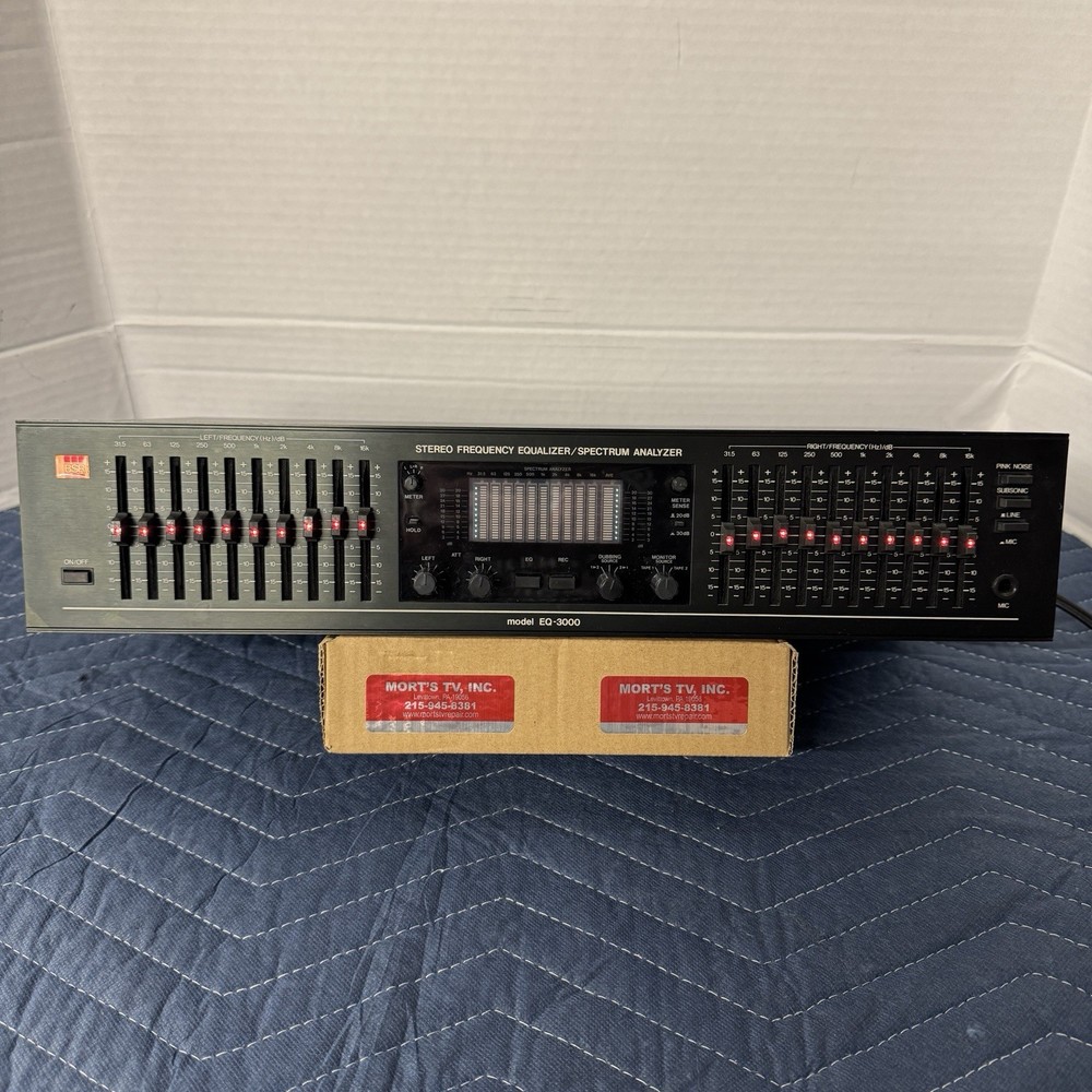 BSR EQ-3000 10-BAND STEREO FREQUENCY EQUALIZER / SPECTRUM ANALYZER - SERVICED