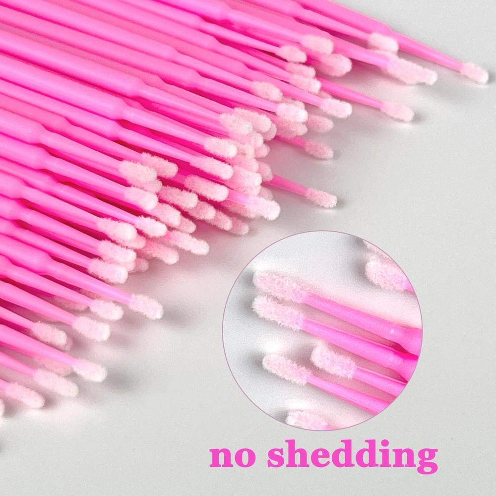 Micro Brushes, Microswabs For Eyelash Pink - normal brush - 300 pcs