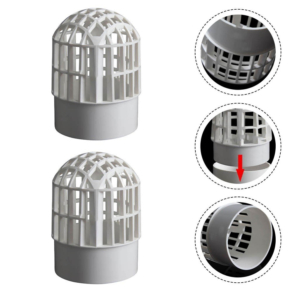 Outdoor Use 2pcs PVC Vent Covers with Efficient Debris Interception Design