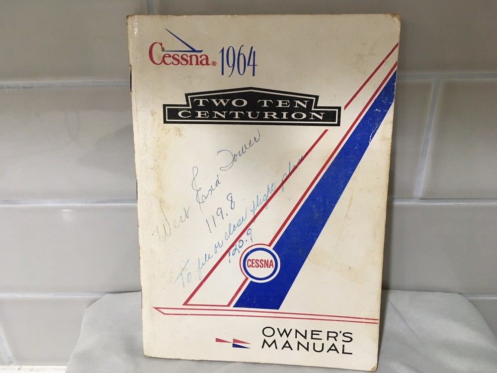 1964 Cessna 210 Centurion Owners Manual