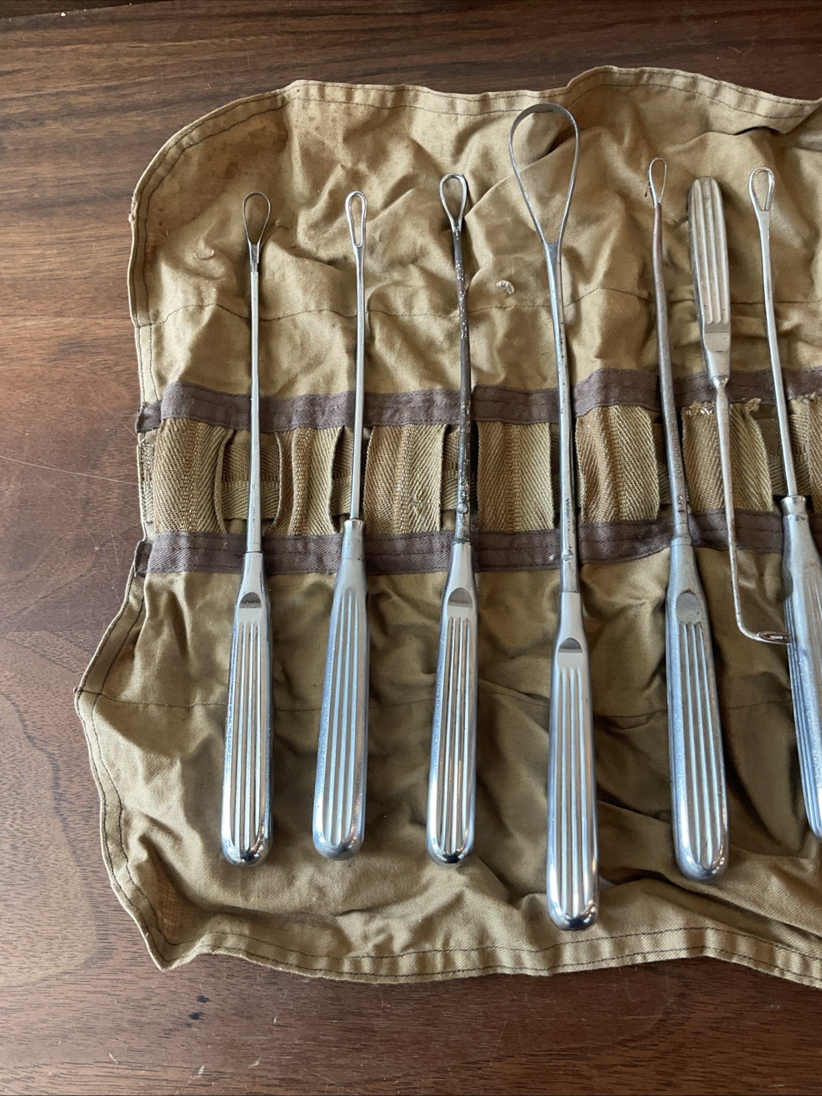 Lot Set Of Vintage Military Curette Field Surgical Instruments Tools