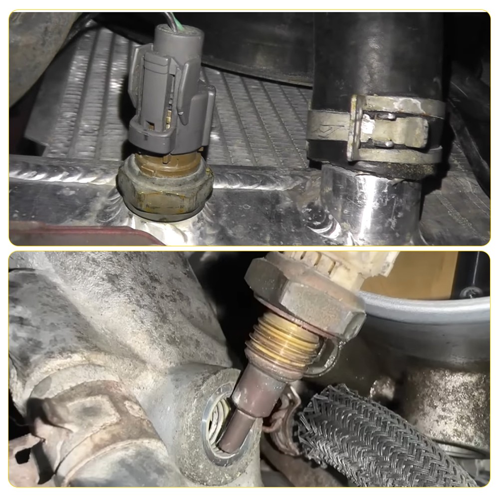 Cooling Fan Control Switch & Coolant Temperature Sensor with Wire Plug For Honda