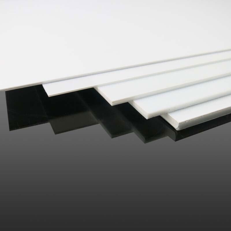 ABS Sheet Black / White Smooth Panel Acrylonitrile Butadiene Styrene Multi Sizes