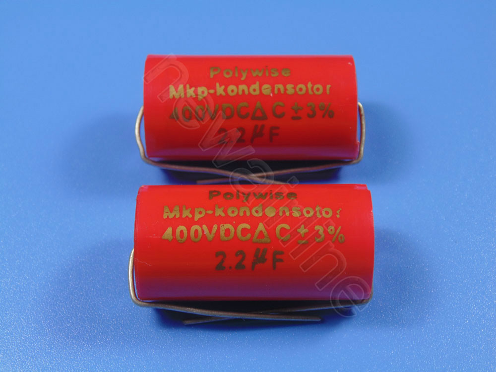 2pcs 400V 2.2uF MKP Crossover Metallized Polypropylene Non-Polarized Capacitor